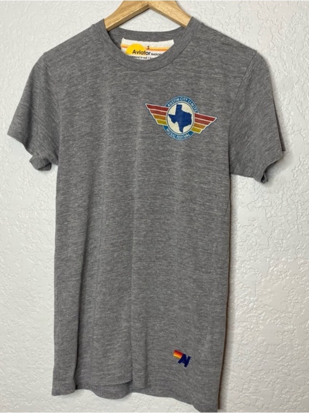 Aviator Nation Austin City Music Festival 2018 Gray Short Sleeve Tee Small
